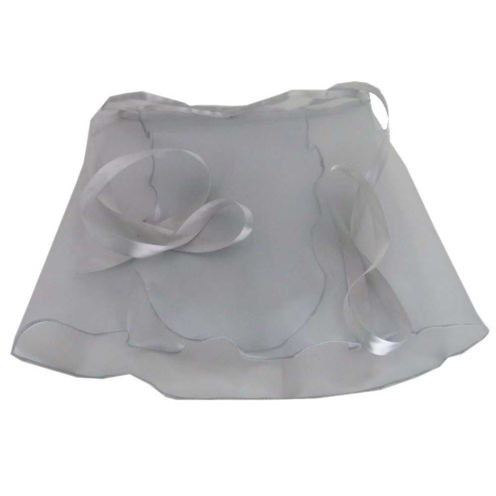 Made in the USA Silver Organza Wrap Ballet Dance Skirt Girls Small Medium 7-10